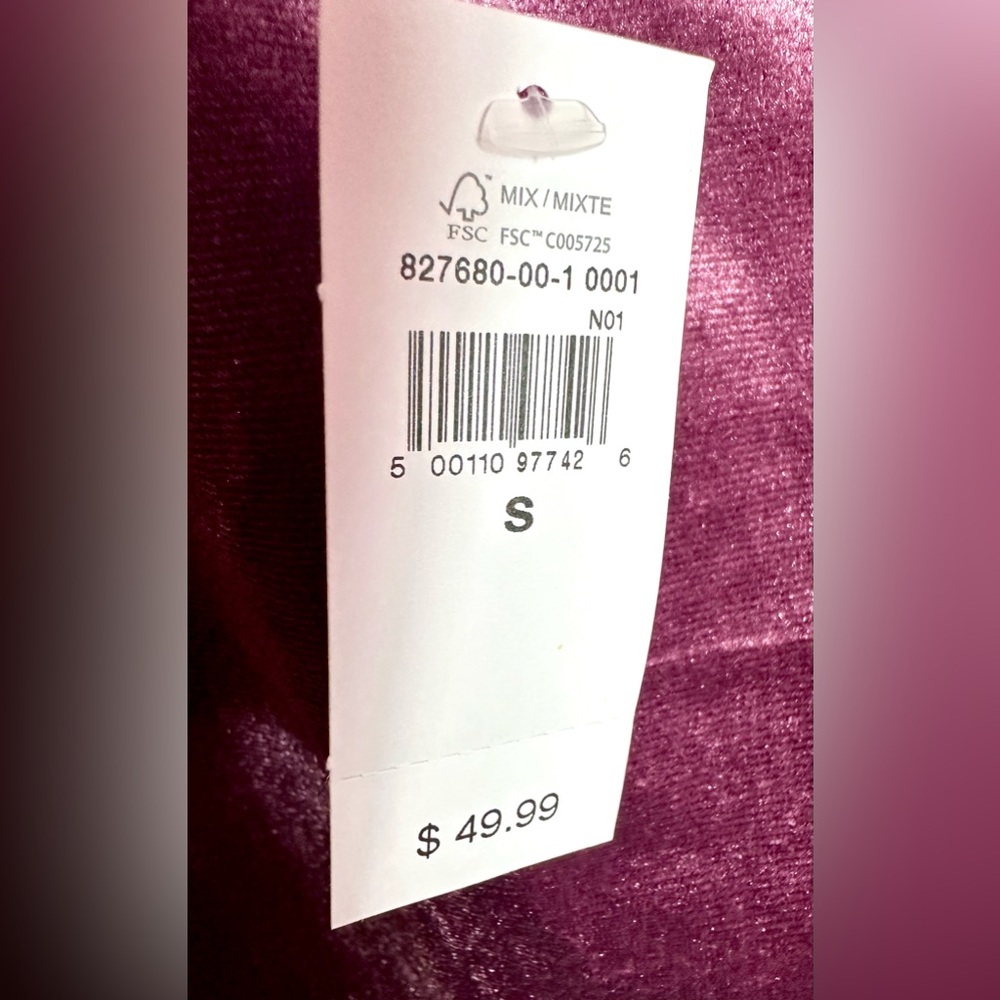 Velour Squareneck Gap Top NWT, Maroon Color, Small, Perfect Condition - Picture 5 of 6